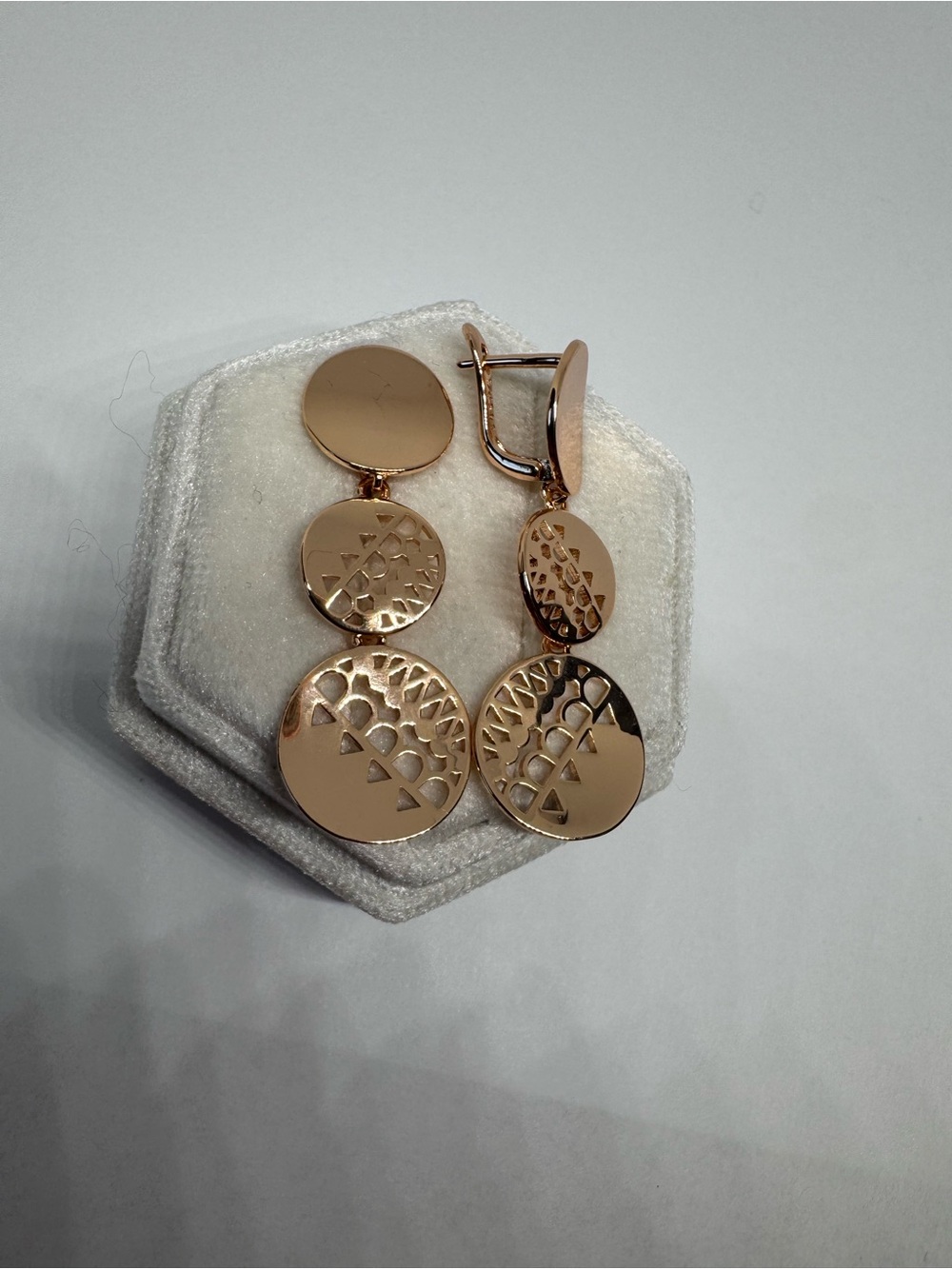 14K 585 Rolled Rose Gold Earrings | Not Solid Gold